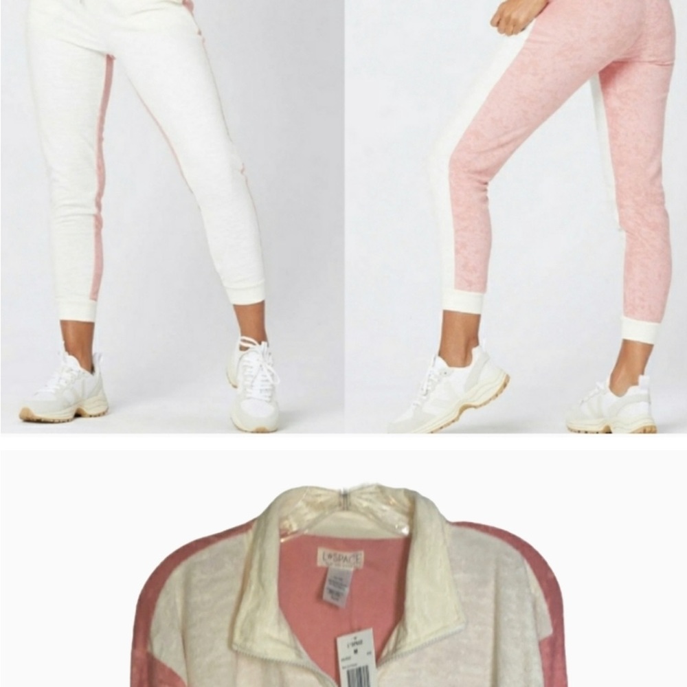 L Space Crop Top & Jogger Set Color Block